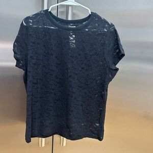 Aerie Black Lace Top